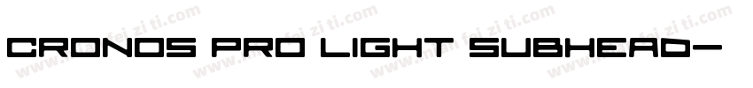 Cronos Pro Light Subhead字体转换